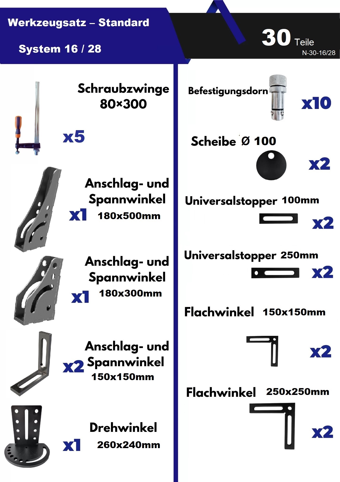 Werkzeugsatz | 30 Teile (N-30)